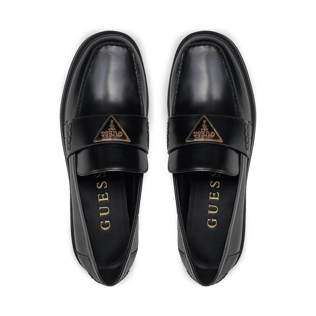 Guess womens black shatha mocasins | Vilbury London