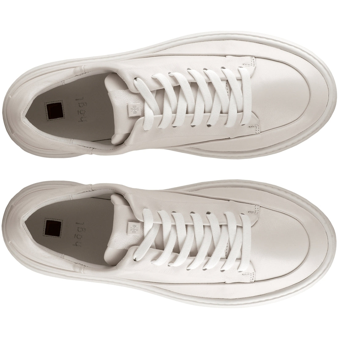 Hogl womens creme illusion leisure trainers | Vilbury London