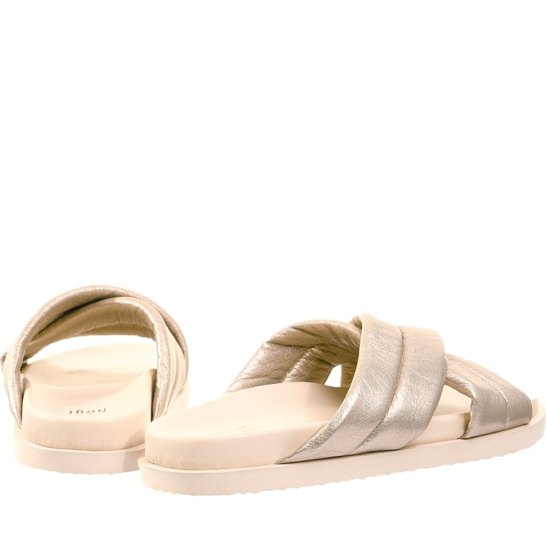 Hogl womens lightbronce tessa slippers | Vilbury London