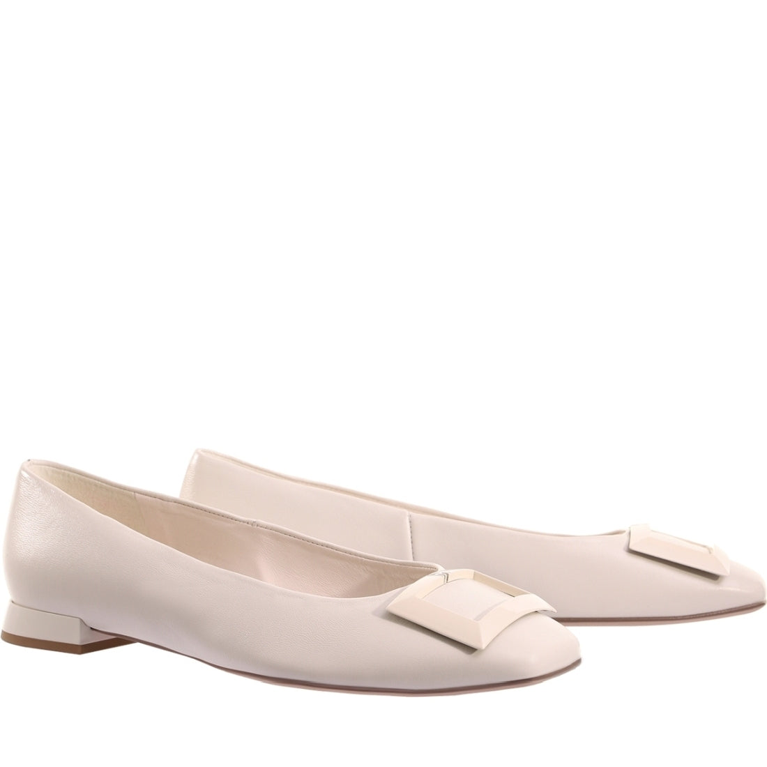 Hogl womens creme coco ballerinas | Vilbury London