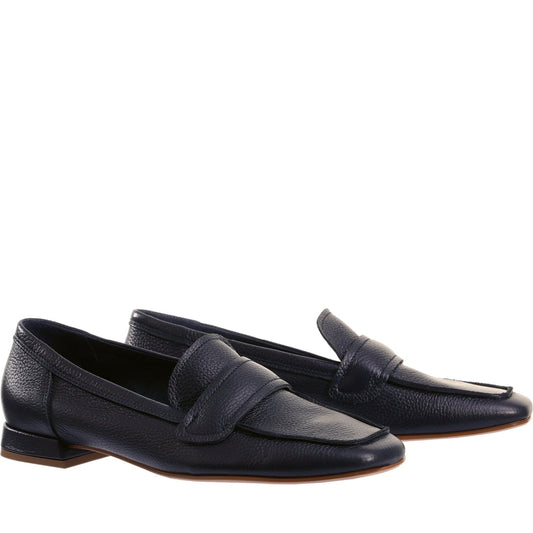 Hogl womens darkblue perry loafers | Vilbury London