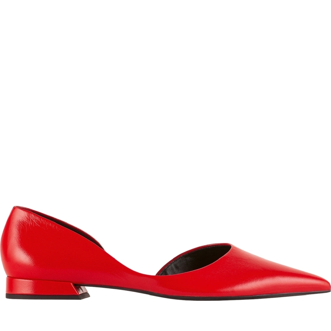 Hogl womens red vivien ballerinas | Vilbury London