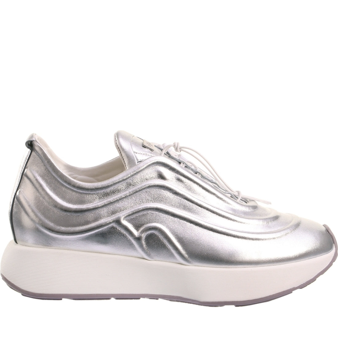 Hogl womens silver fin leisure trainers | Vilbury London