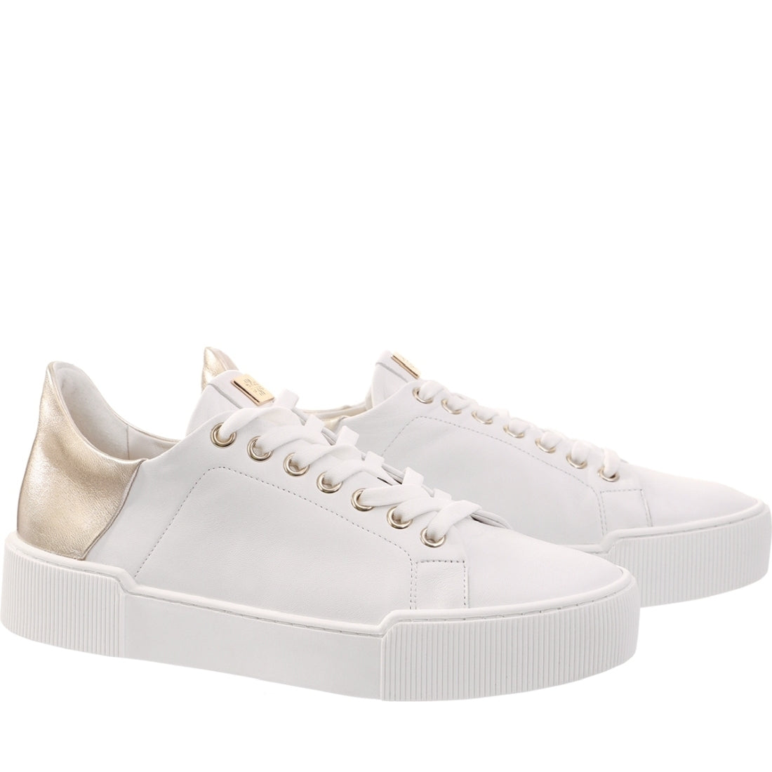 Hogl womens weiss, platin blade leisure trainers | Vilbury London