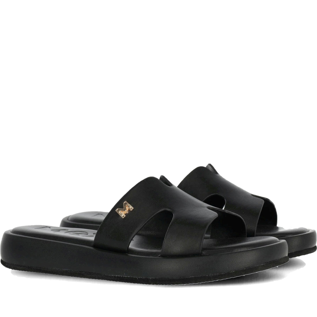 Mexx womens black lotus slippers | Vilbury London