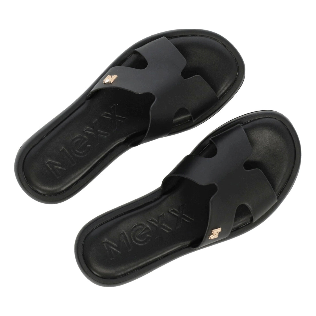 Mexx womens black lotus slippers | Vilbury London