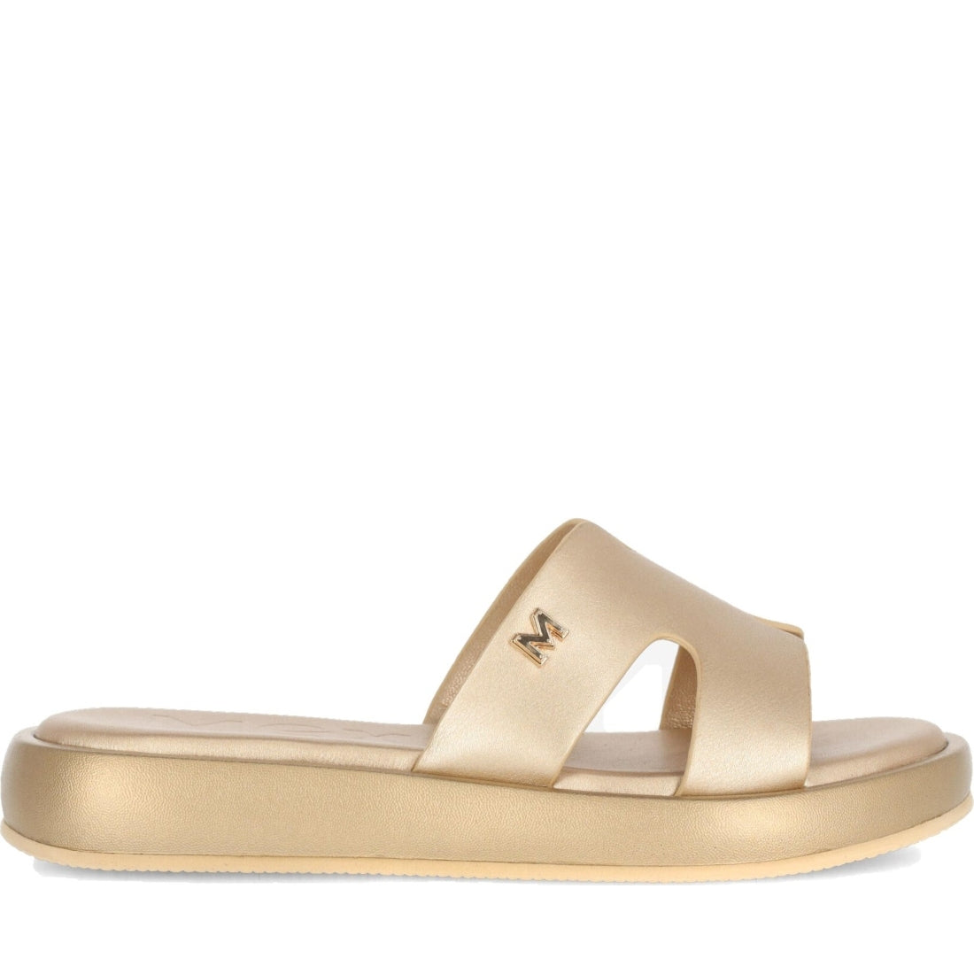 Mexx womens gold lotus slippers | Vilbury London