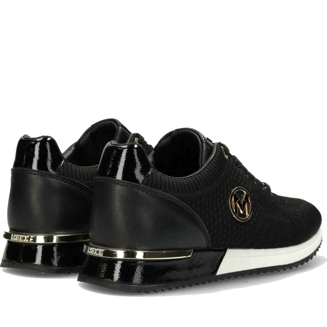 Mexx womens black gitte glitter leisure trainers | Vilbury London