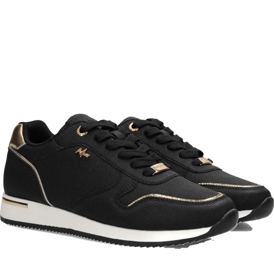 Mexx womens black eke leisure trainers | Vilbury London