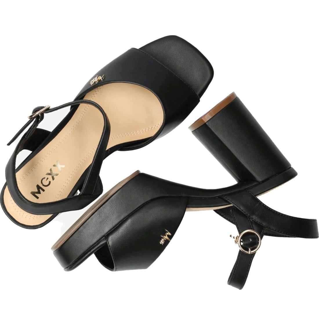 Mexx womens black lou sandals | Vilbury London