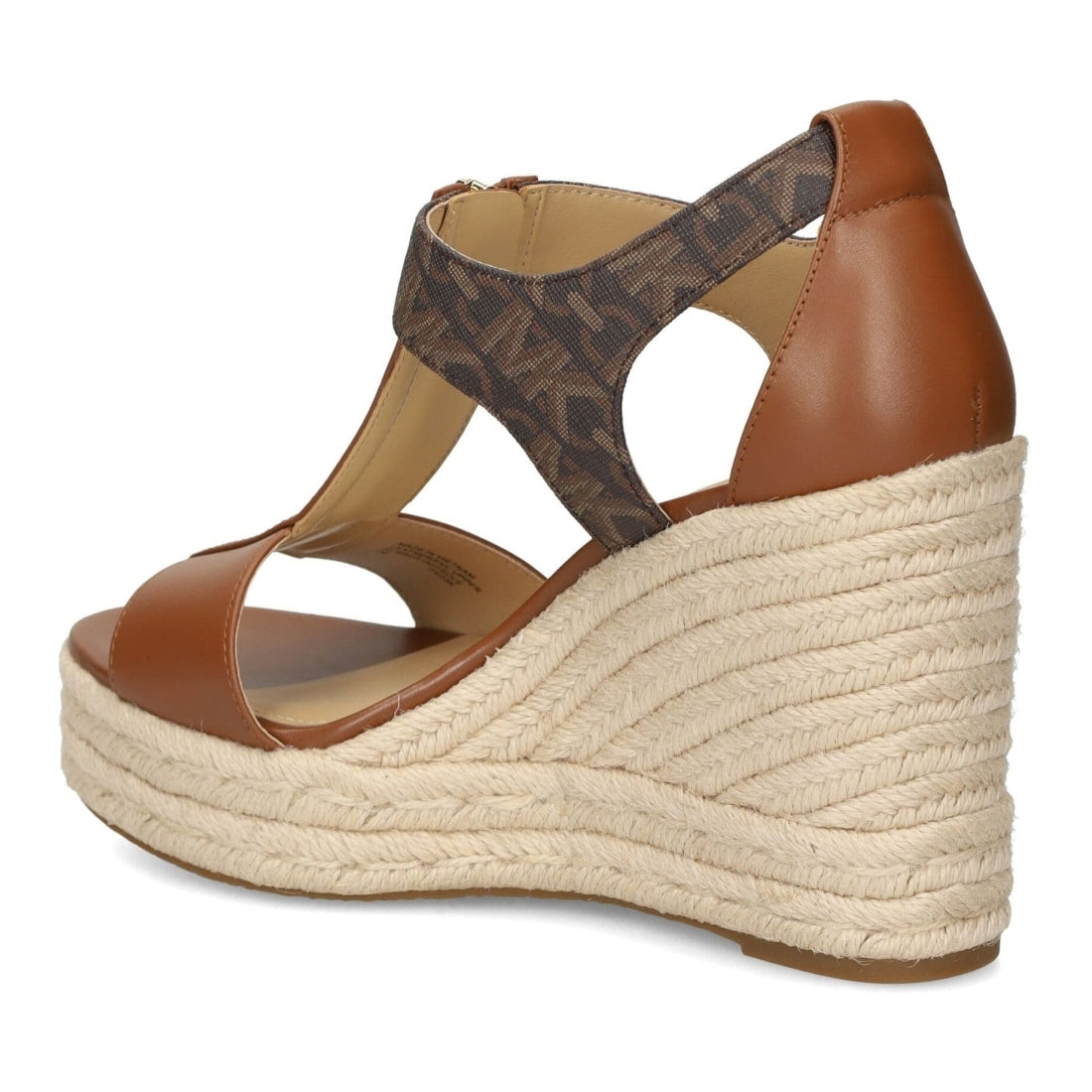 Michael Kors womens brn, luggage berkley mid wedge sandals | Vilbury London