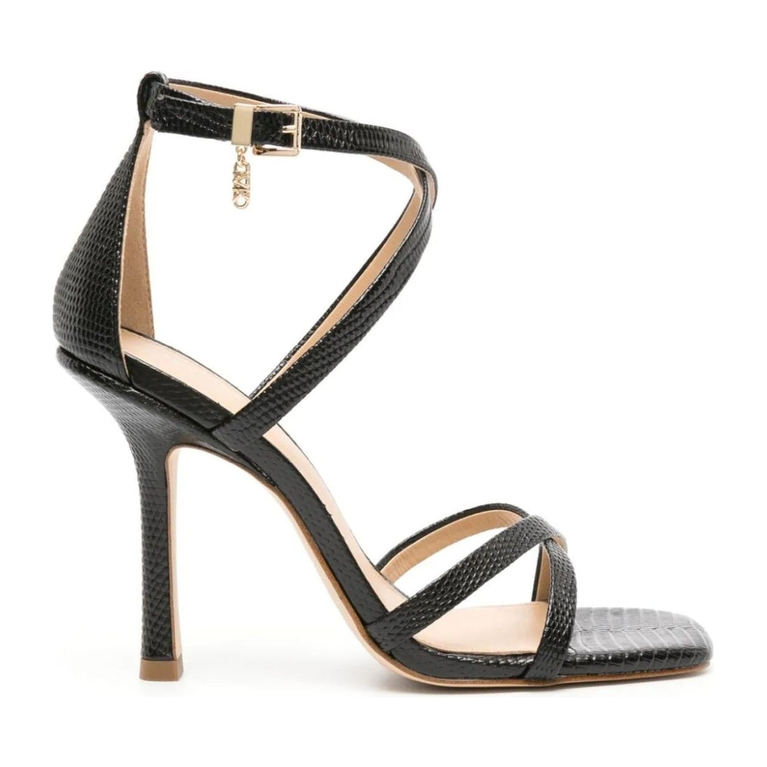 Michael Kors womens black celia strappy sandal | Vilbury London