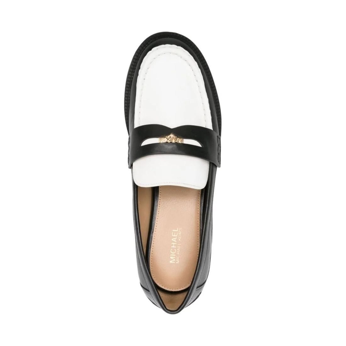 Michael Kors womens black multi eden loafer | Vilbury London