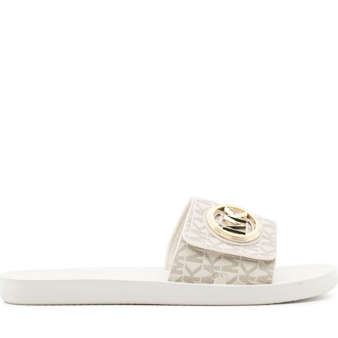 Michael Kors womens vanilla mk charm slide | Vilbury London