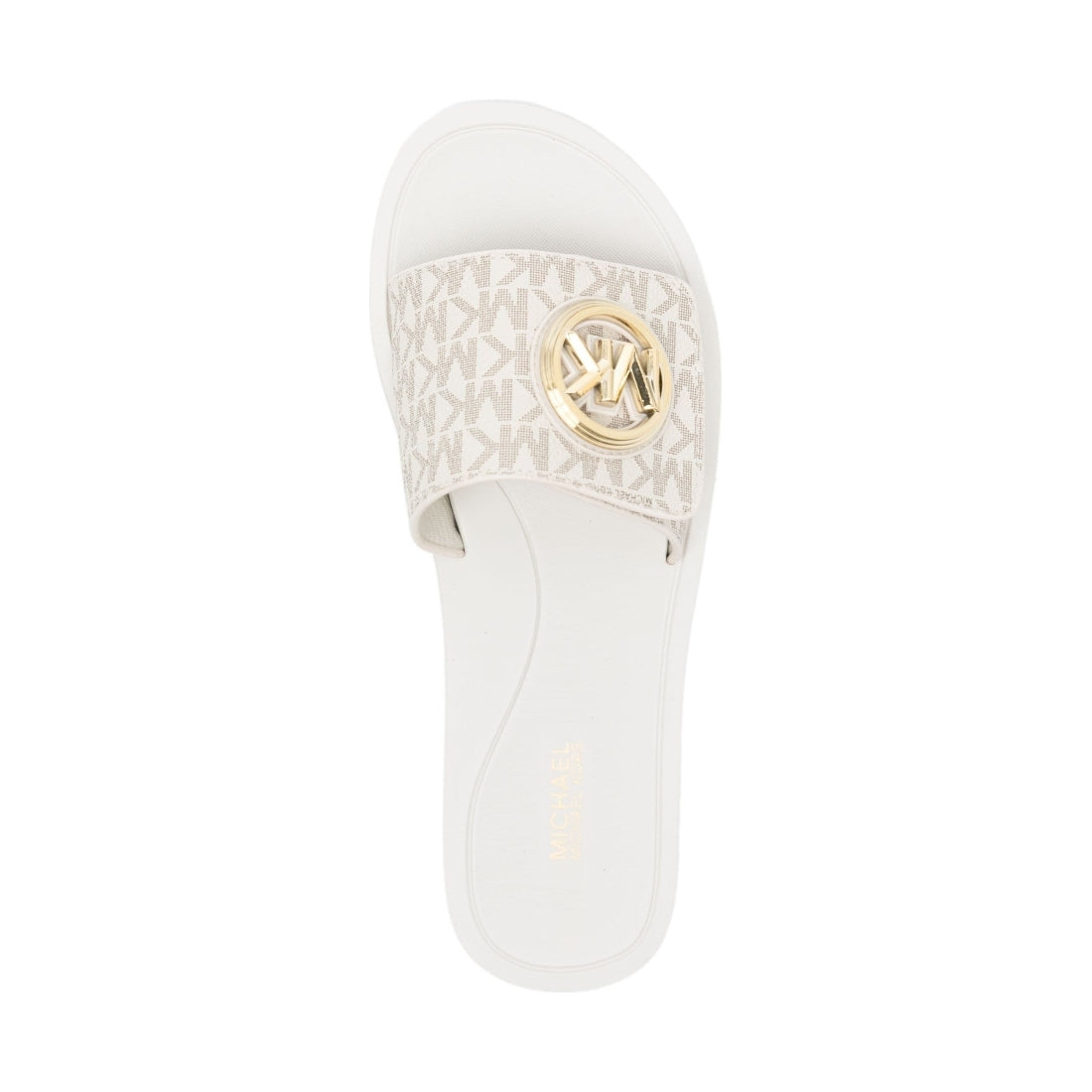 Michael Kors womens vanilla mk charm slide | Vilbury London