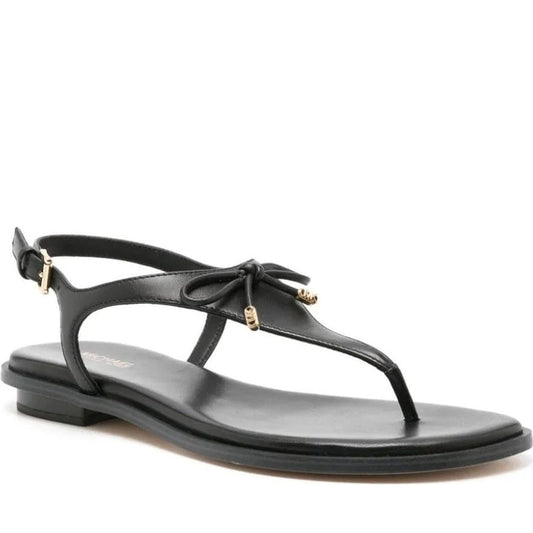 Michael Kors womens black nori flat thong | Vilbury London