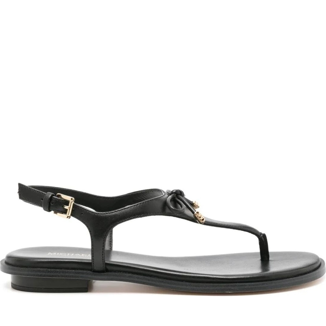 Michael Kors womens black nori flat thong | Vilbury London