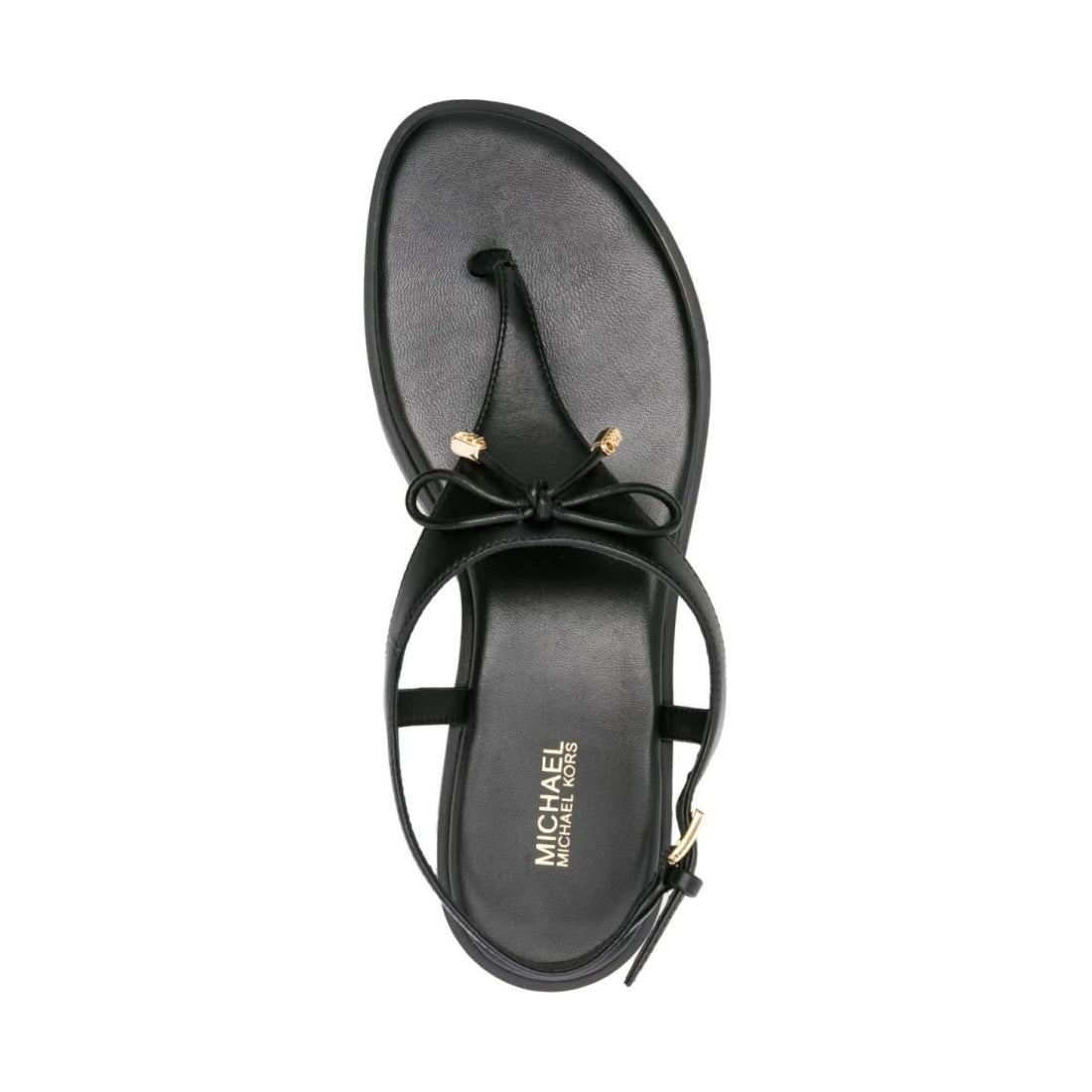 Michael Kors womens black nori flat thong | Vilbury London