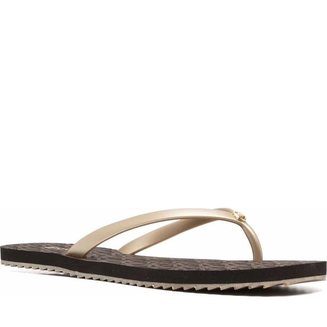 Michael Kors womens brn, plgold jinx flip flop | Vilbury London