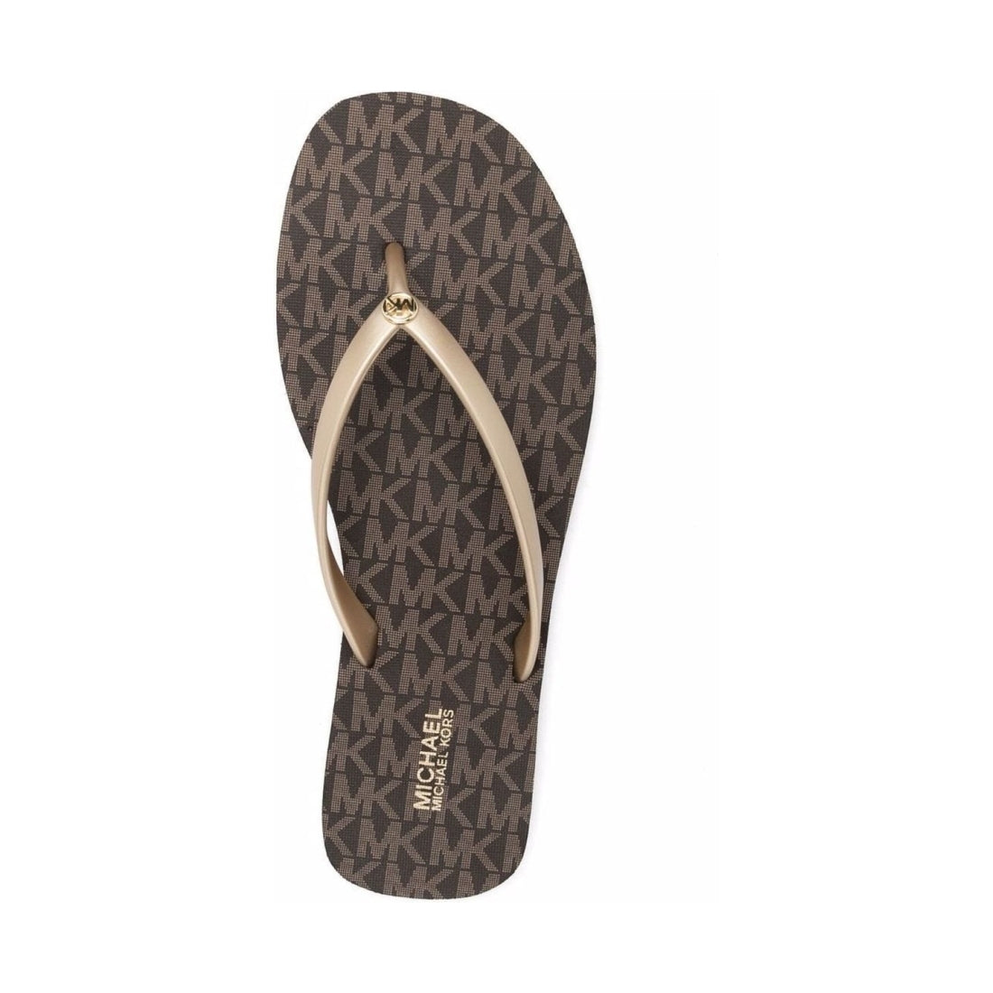 Michael Kors womens brn, plgold jinx flip flop | Vilbury London