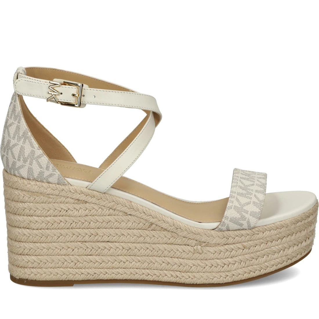 Michael Kors womens vanilla serena wedge espadrille | Vilbury London