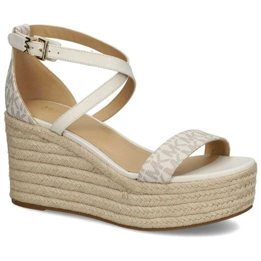 Michael Kors womens vanilla serena wedge espadrille | Vilbury London