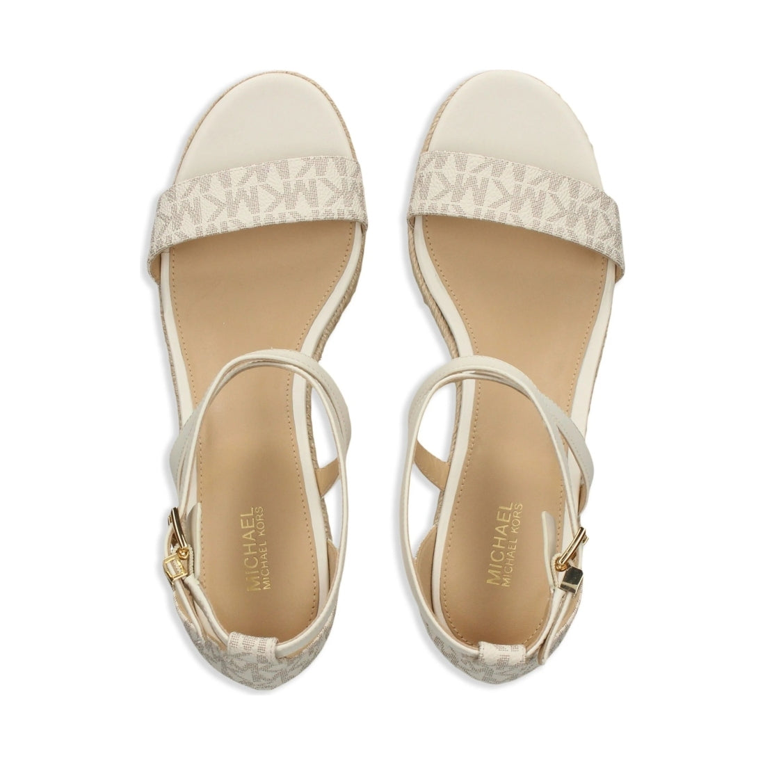 Michael Kors womens vanilla serena wedge espadrille | Vilbury London