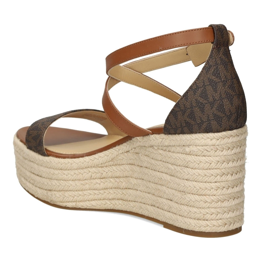 Michael Kors womens brown serena wedge espadrille | Vilbury London