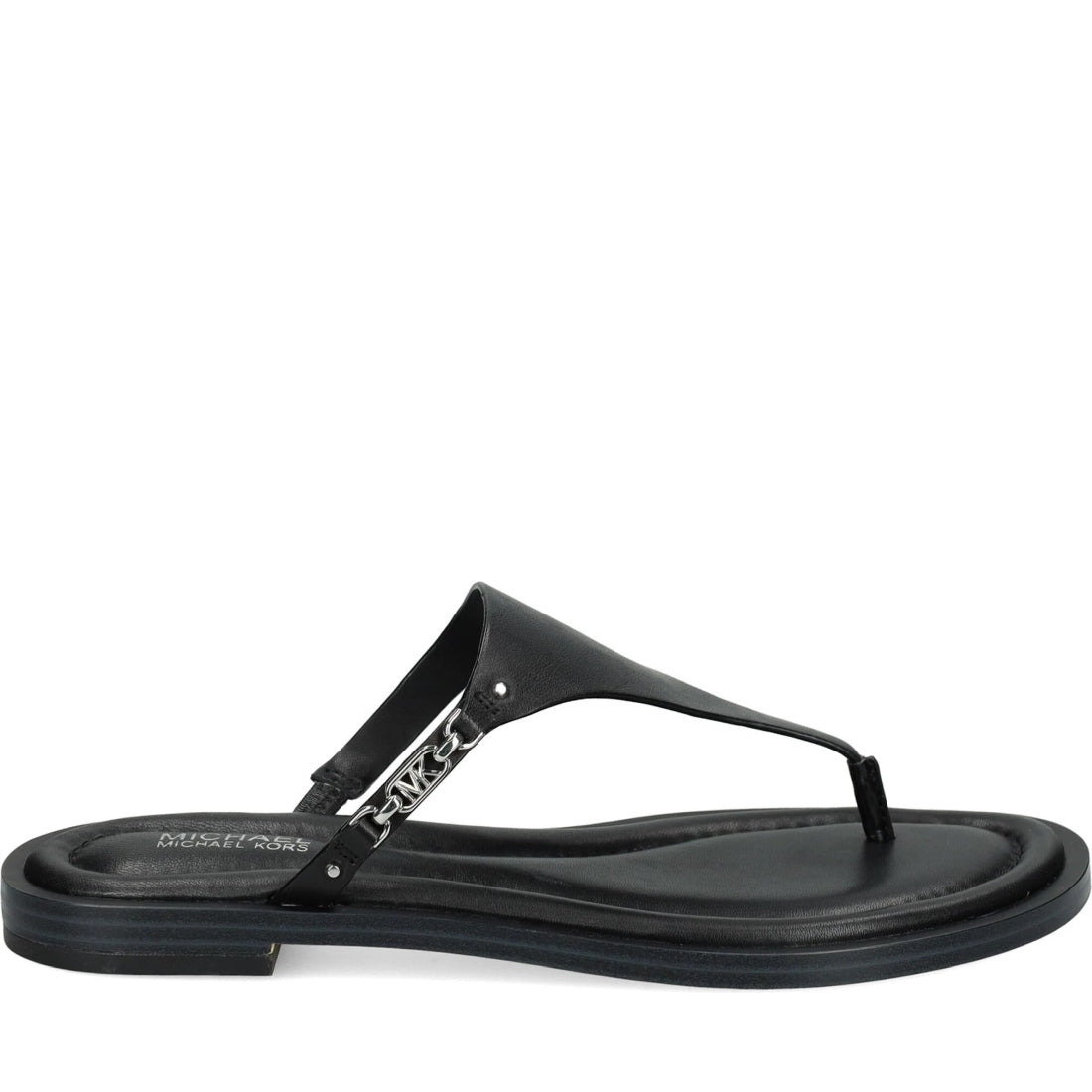 Michael Kors womens black daniella flat thong | Vilbury London