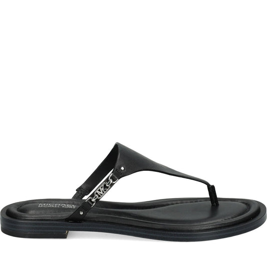 Michael Kors womens black daniella flat thong | Vilbury London