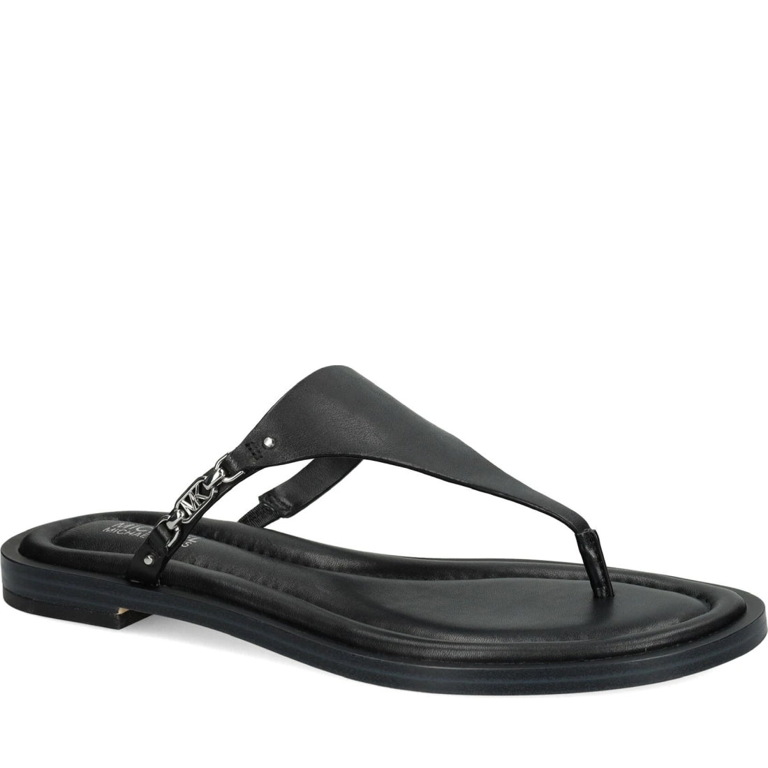 Michael Kors womens black daniella flat thong | Vilbury London