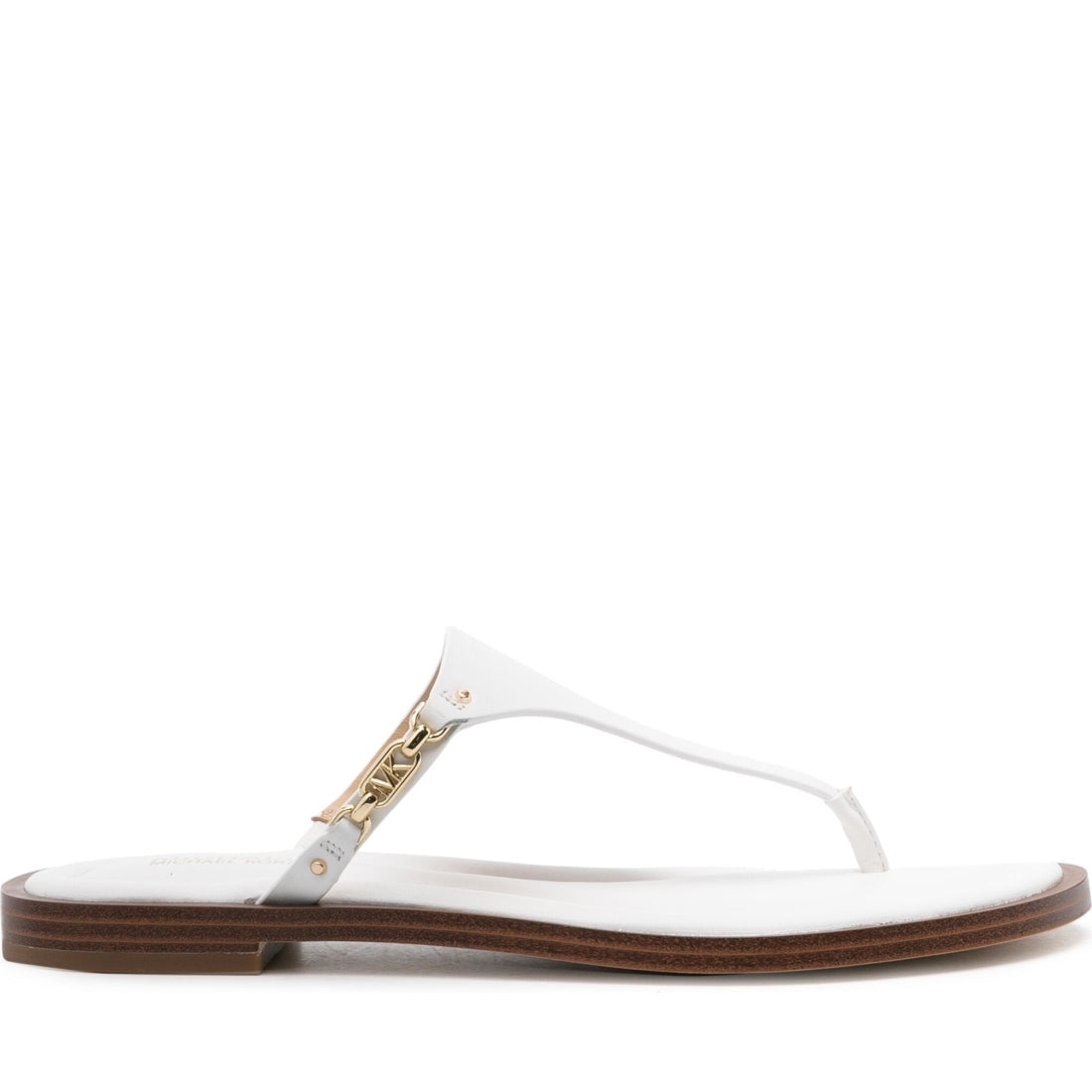 Michael Kors womens optic white daniella flat thong | Vilbury London