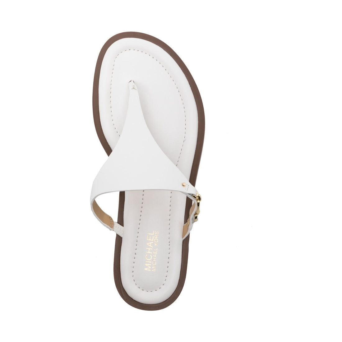 Michael Kors womens optic white daniella flat thong | Vilbury London