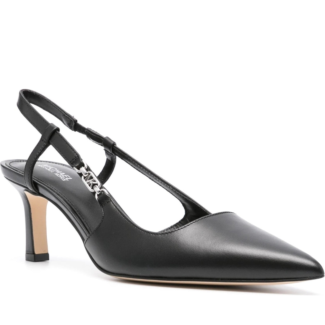 Michael Kors womens black daniella mid sling high heels | Vilbury London