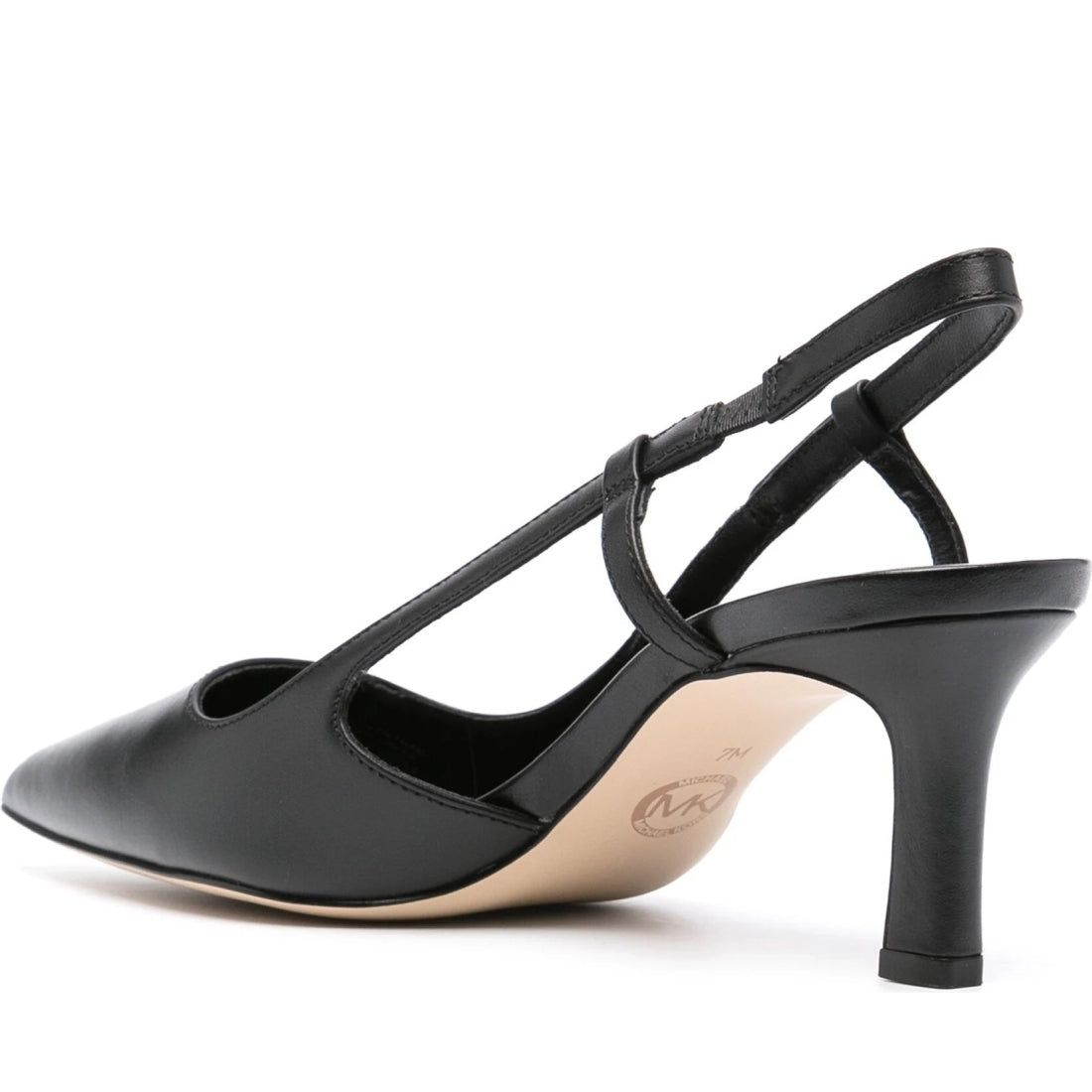 Michael Kors womens black daniella mid sling high heels | Vilbury London