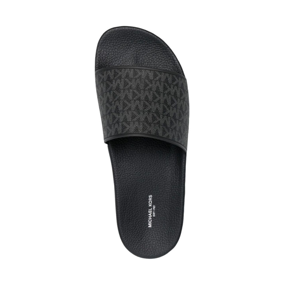 Michael Kors mens black jake slide | Vilbury London