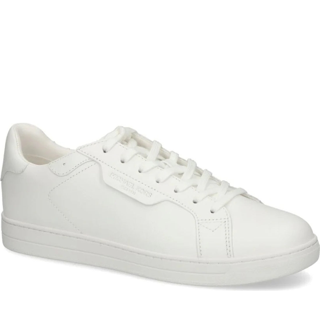 Michael Kors mens optic white keating lace up trainers | Vilbury London