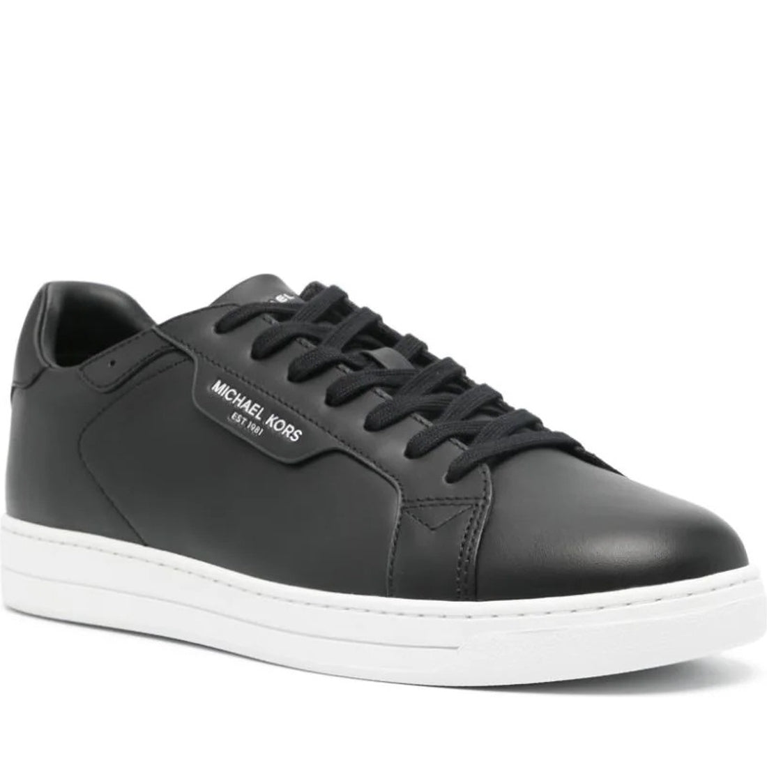 Michael Kors mens black keating lace up trainers | Vilbury London