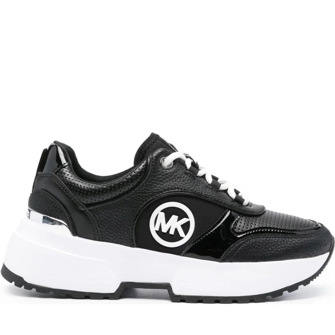 Michael Kors womens black percy trainer | Vilbury London