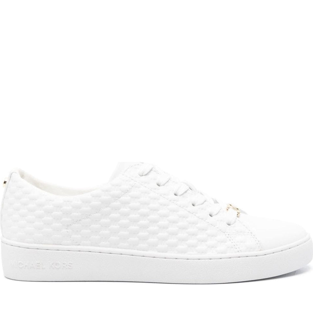 keaton lace up trainers optic white