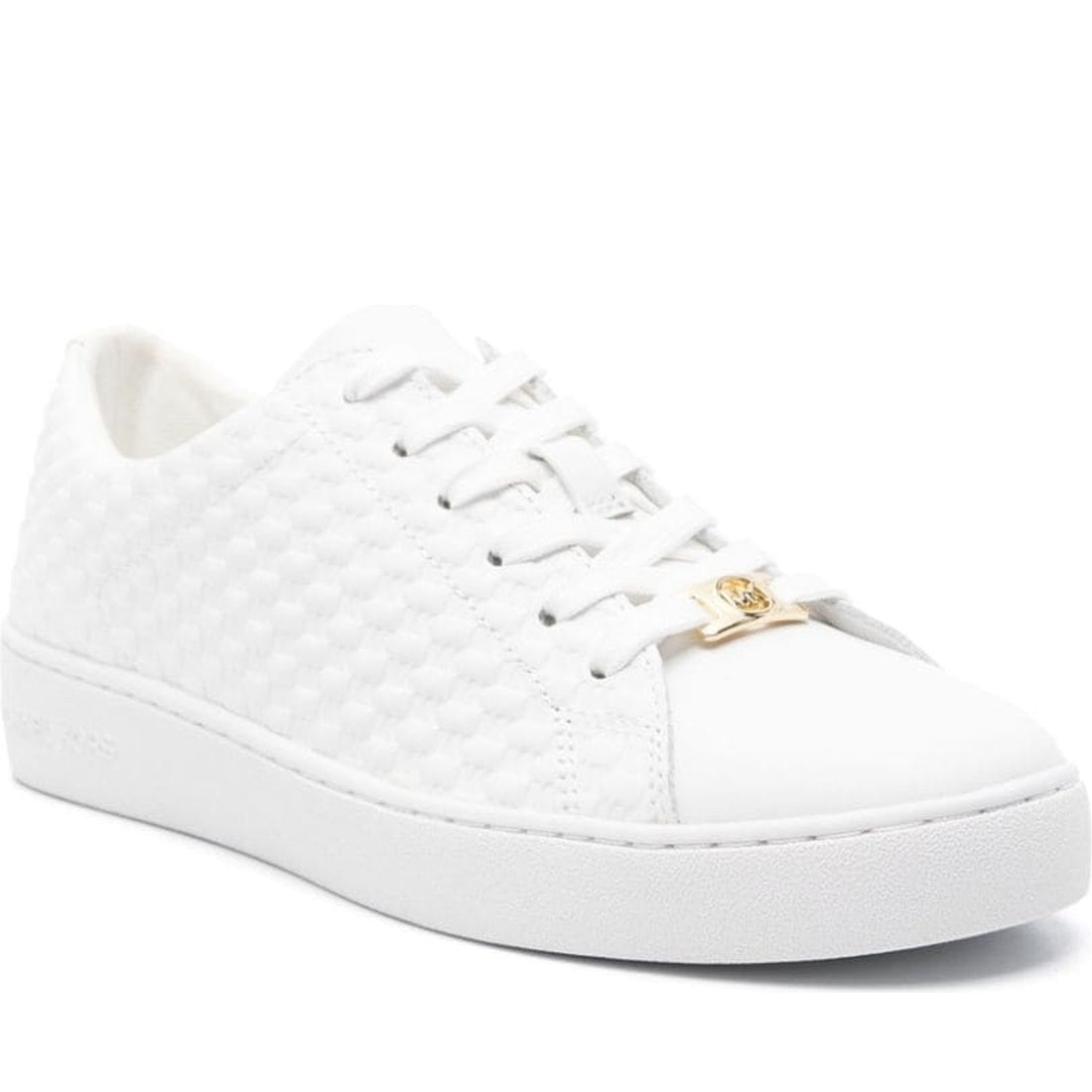 keaton lace up trainers optic white