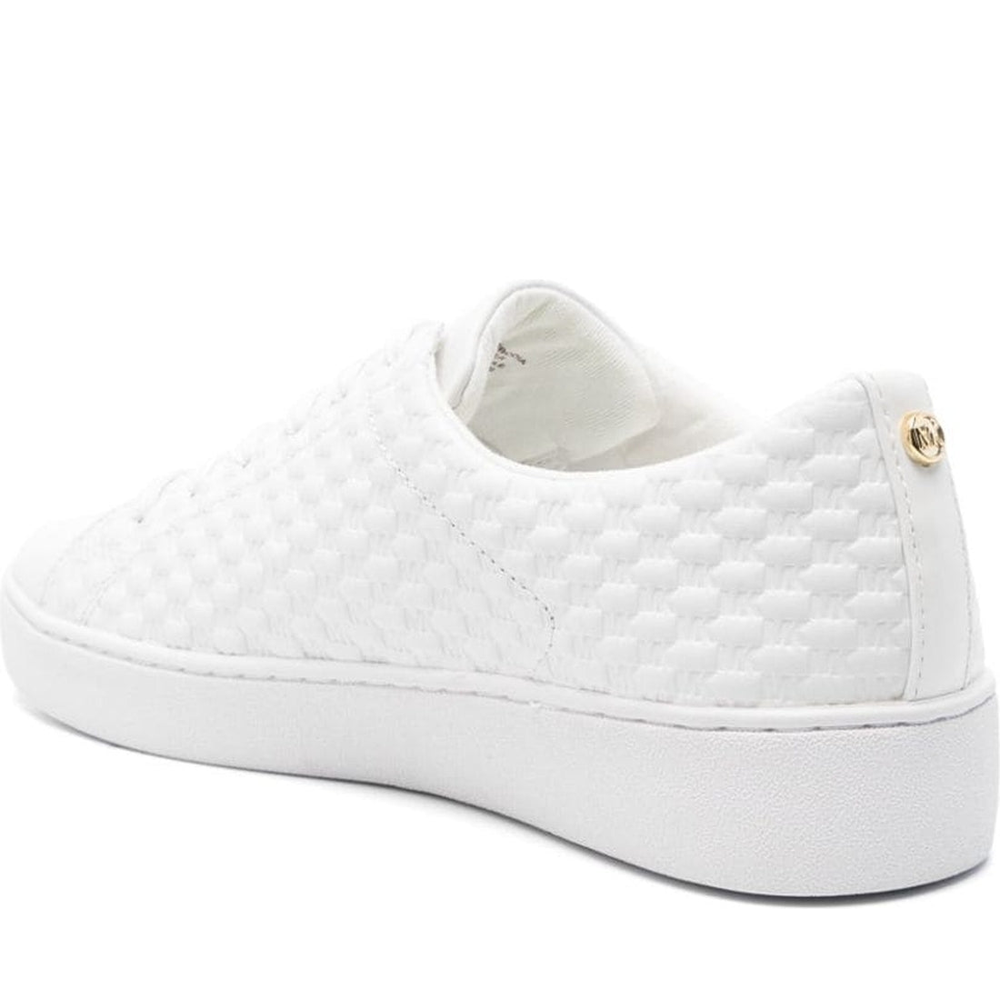 keaton lace up trainers optic white