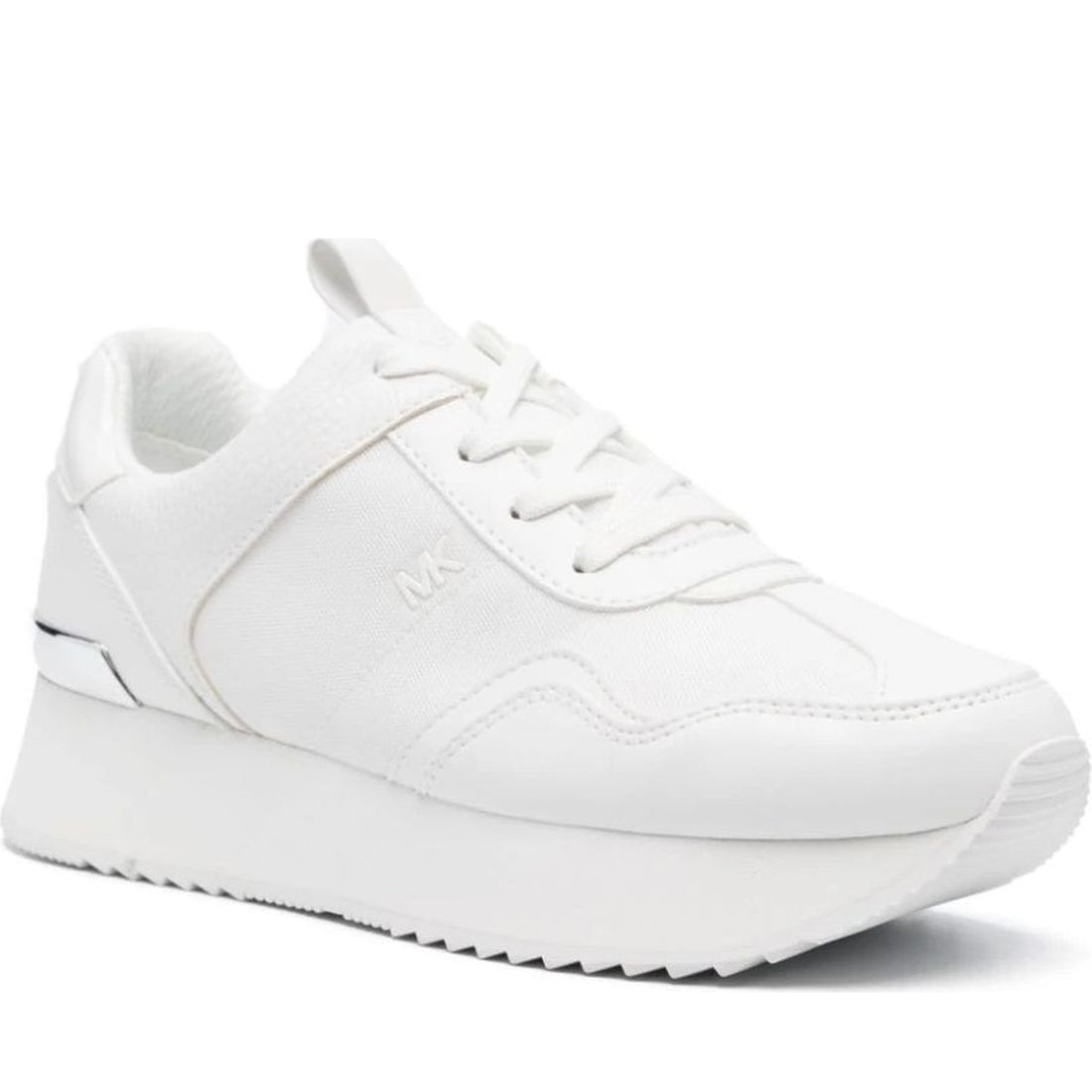 Michael Kors womens optic white raina trainer | Vilbury London