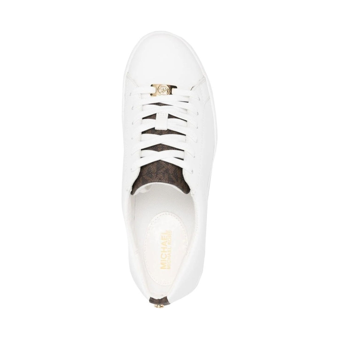 Michael Kors womens brown keaton lace up trainers | Vilbury London