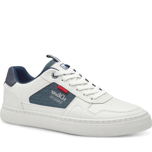 s.Oliver mens white leisure trainers | Vilbury London