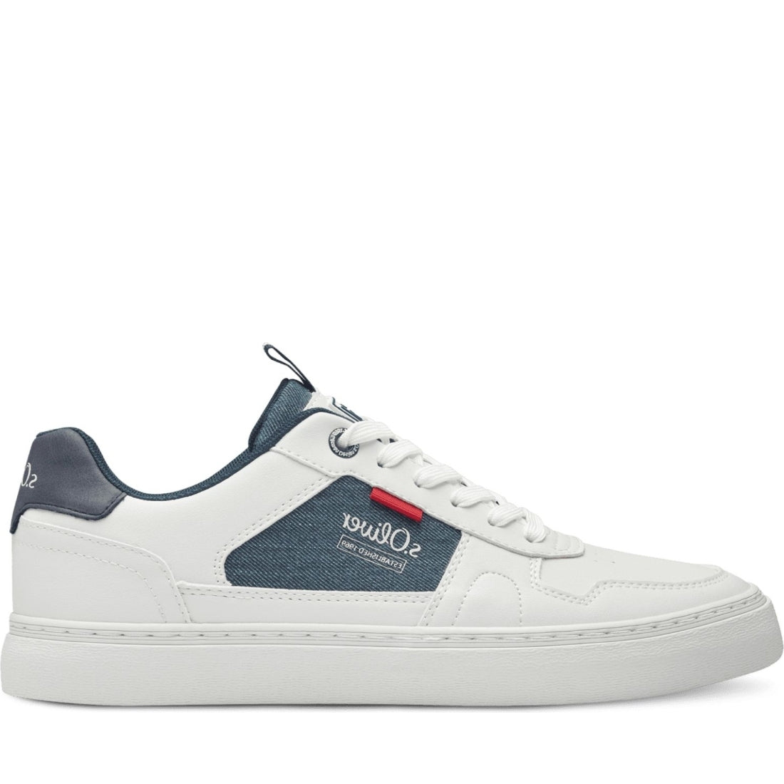 s.Oliver mens white leisure trainers | Vilbury London