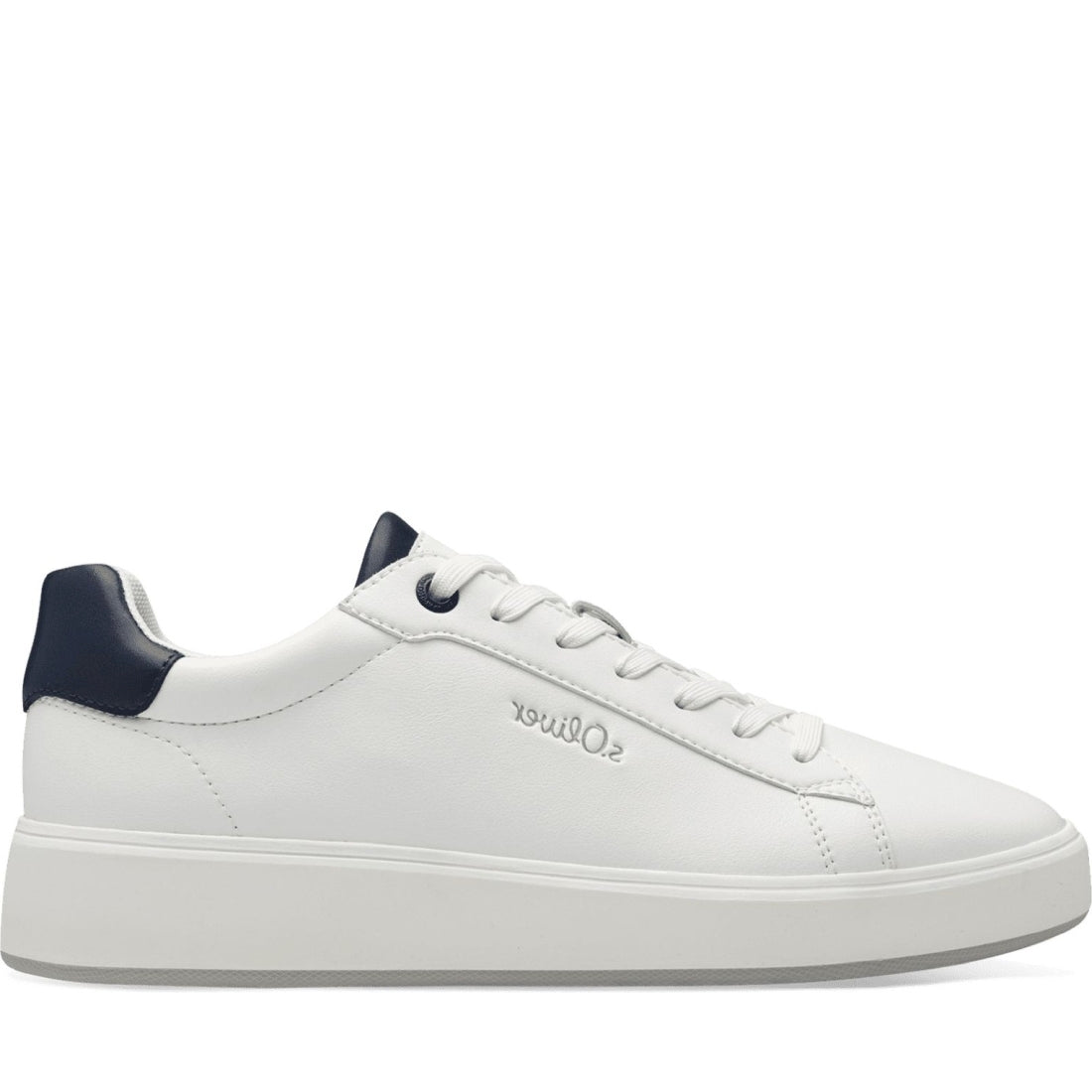 s.Oliver mens white leisure trainers | Vilbury London