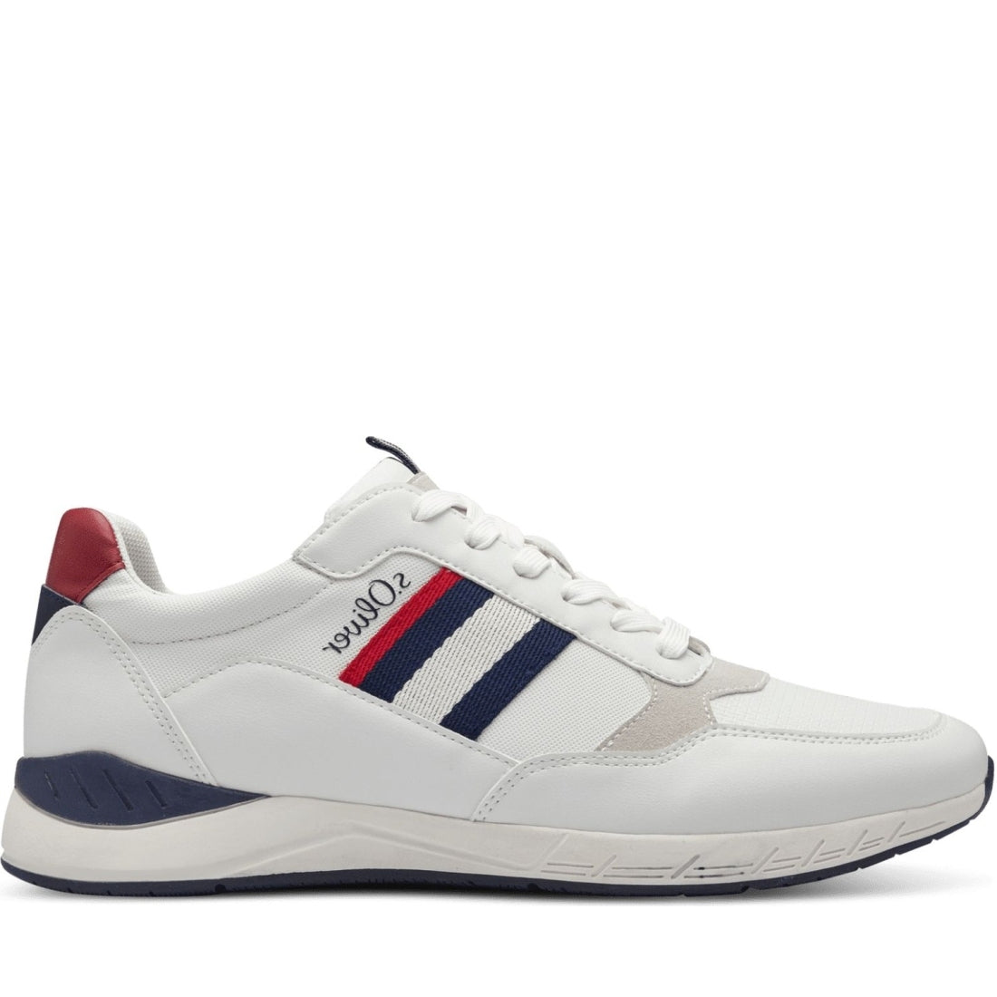 s.Oliver mens white leisure trainers | Vilbury London