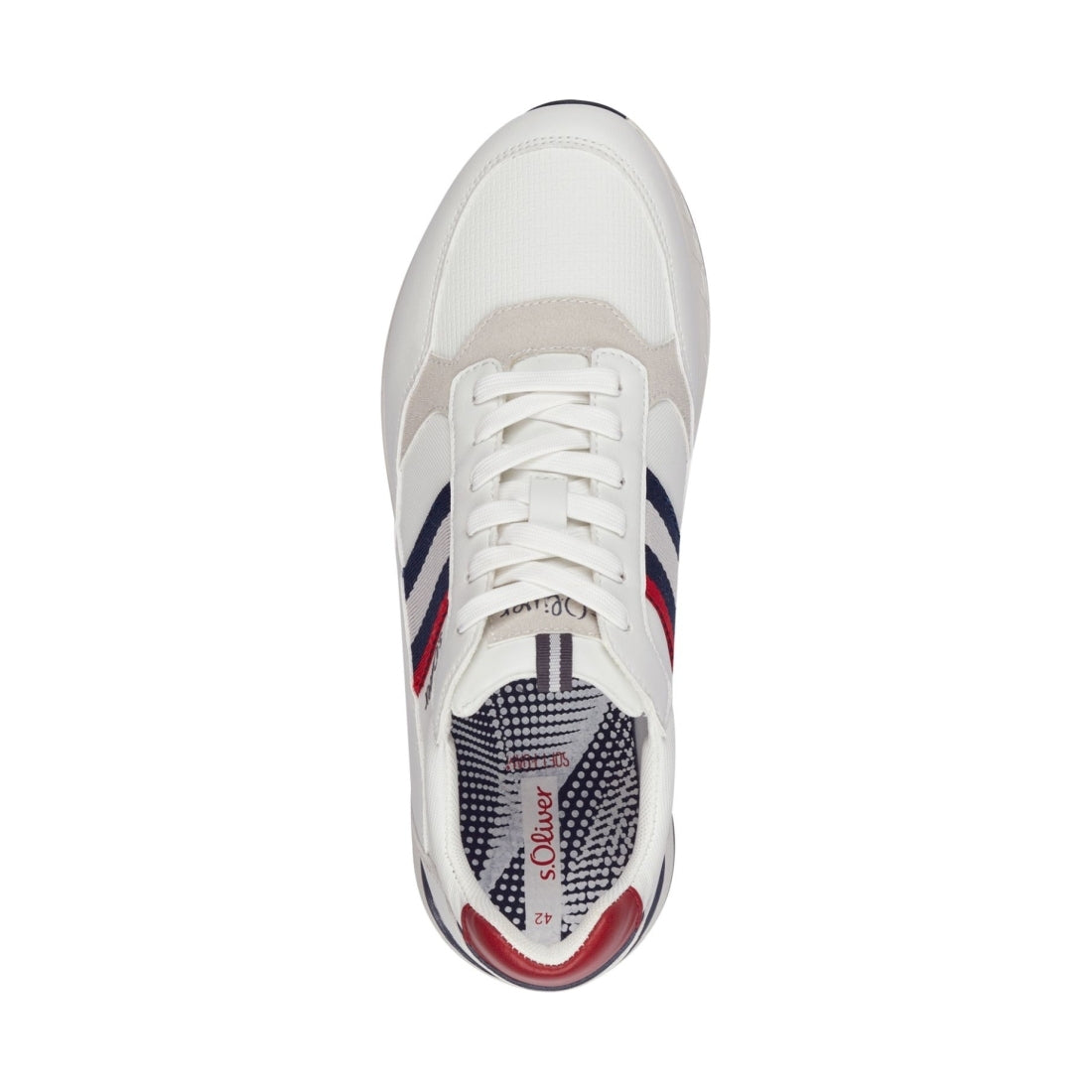 s.Oliver mens white leisure trainers | Vilbury London