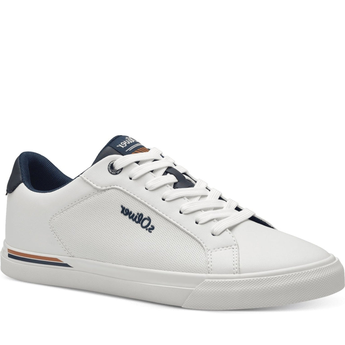 s.Oliver mens white leisure trainers | Vilbury London